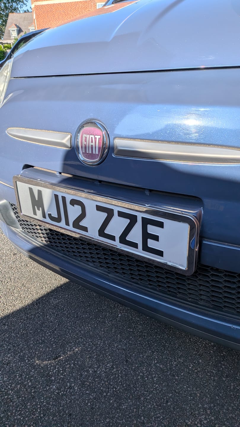 Customer photo review of Metal Pressed Number Plate (standard)- 520mm x 111mm