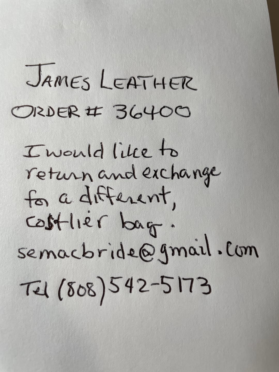 Customer photo review of Top Grain Leather Briefcase Bag