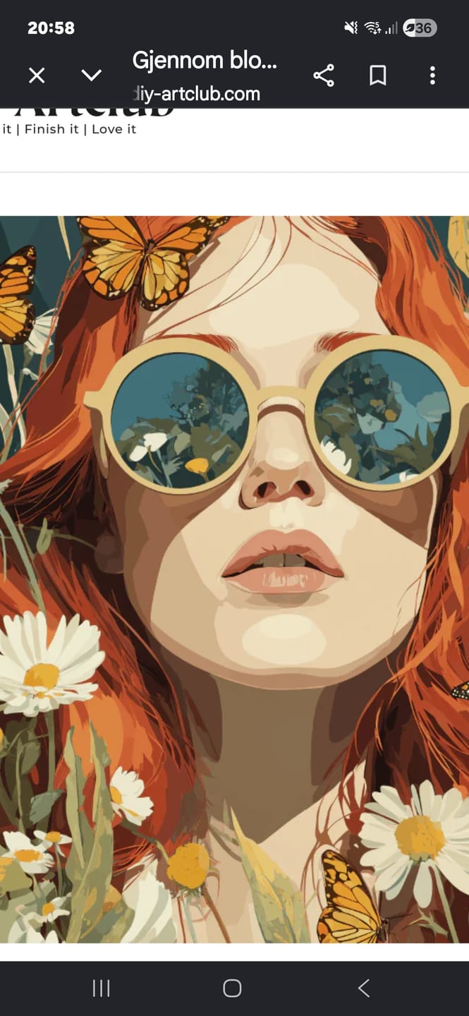 Customer photo review of Through floral glasses | Paint by Number