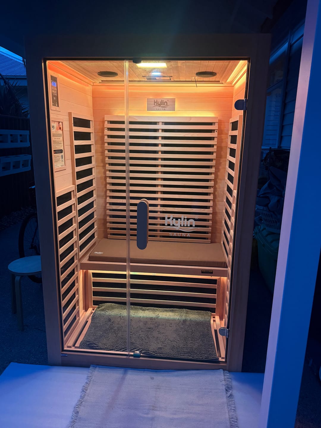 Customer photo review of Kylin Low EMF Carbon Infrared Sauna 2 Person with floor heater H6201-F