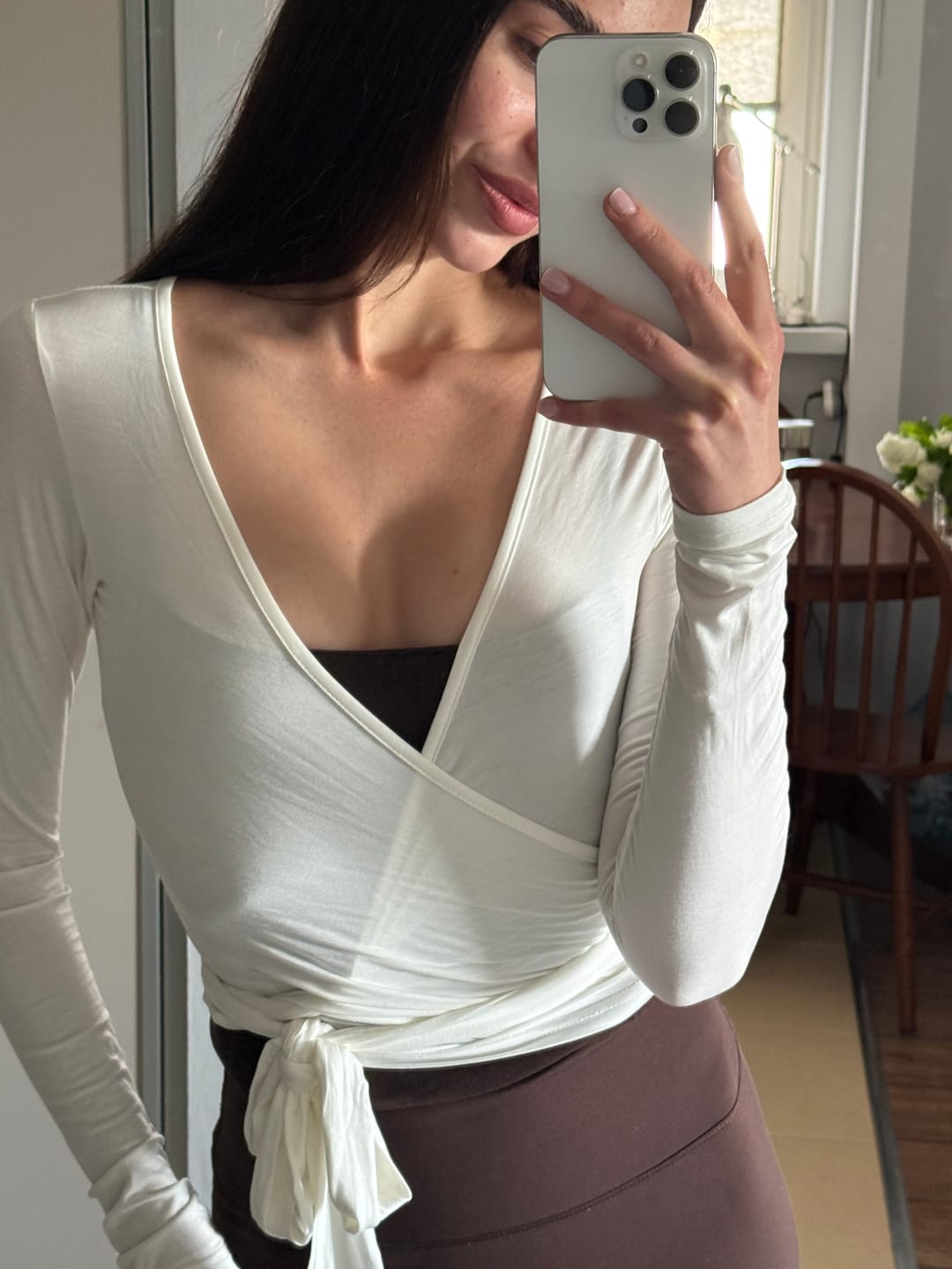 Customer photo review of Ballet Wrap Top