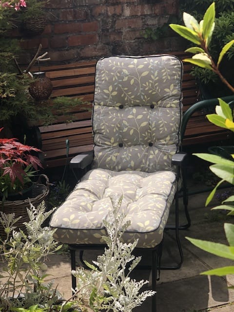 Customer photo review of Deluxe Garden Lounger | Multi-Pattern Reclining Sun Lounger