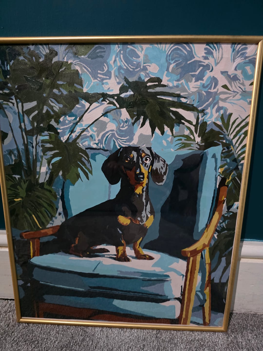 Customer photo review of A posing Dachshund | Paint by Number