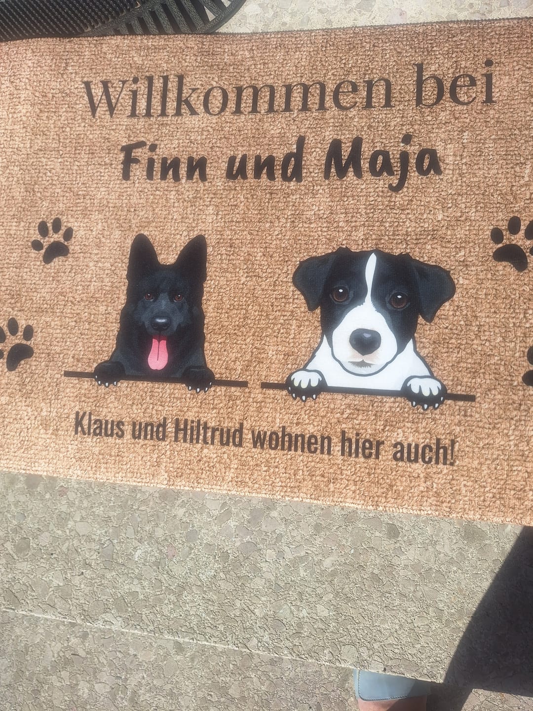 Customer photo review of Personalisierte Fußmatte - Willkommen bei