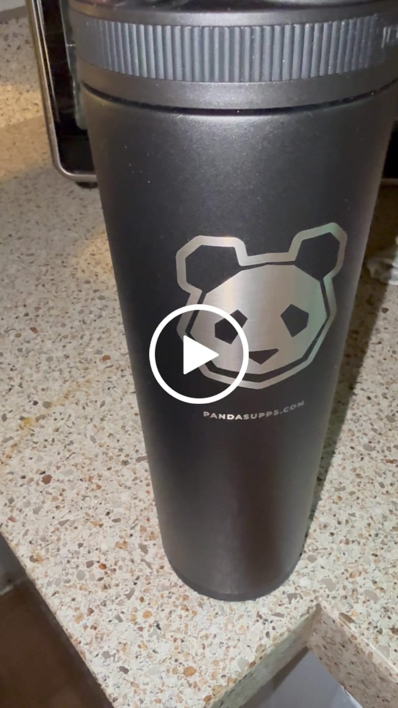 Customer video review of 32 oz Stainless Steel Insulated Ice Shaker - Panda Logo