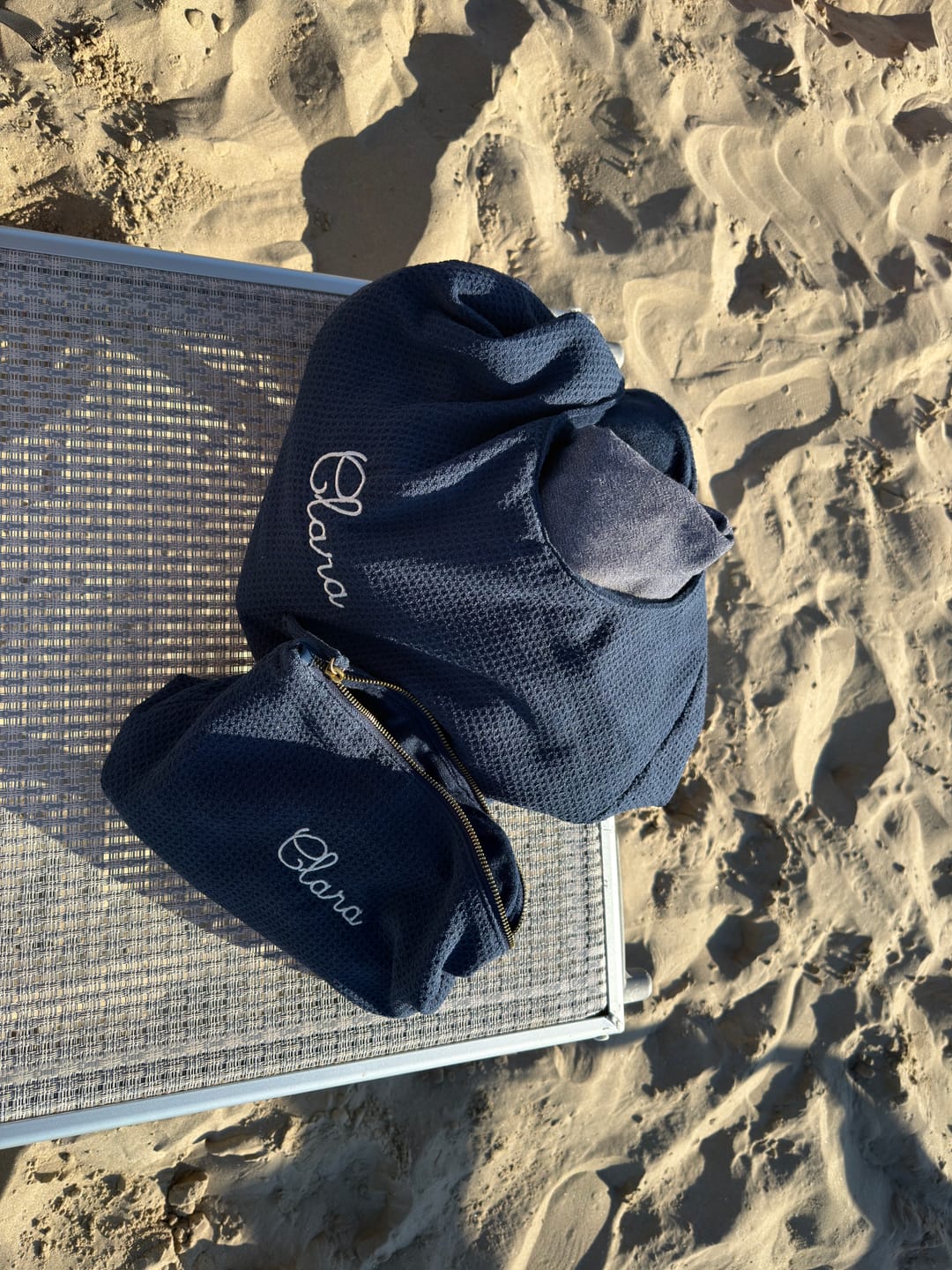 Customer photo review of Pouch in Spugna - Blu Mare