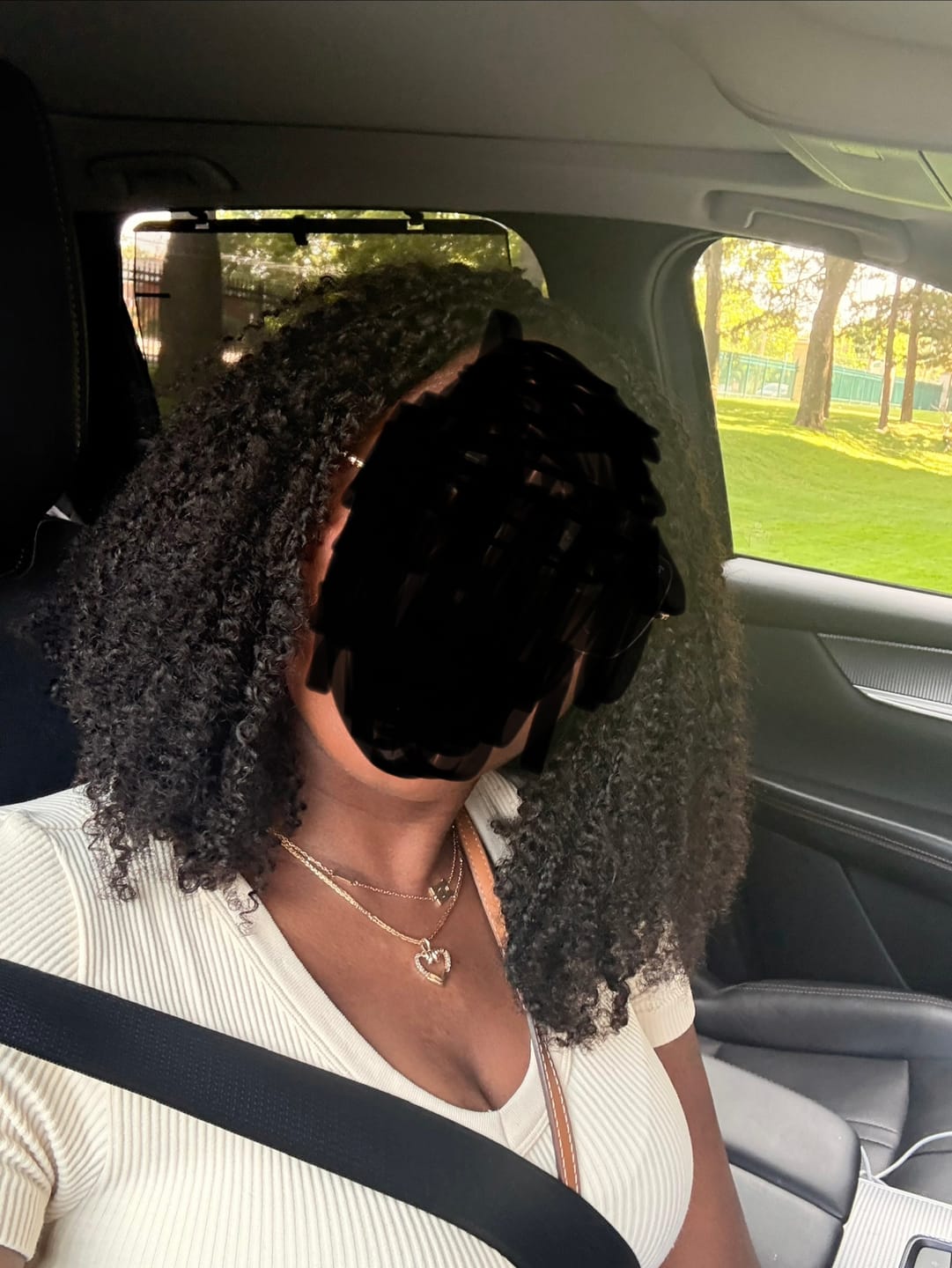 Customer photo review of Double Drawn Burmese Multi-Textured Kinky Curly Human Braiding Hair