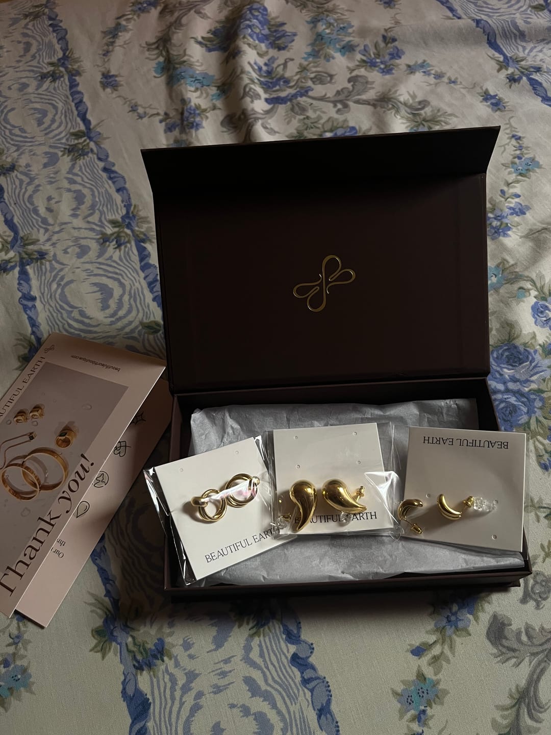 Customer photo review of Juni Layered Hoop Earrings