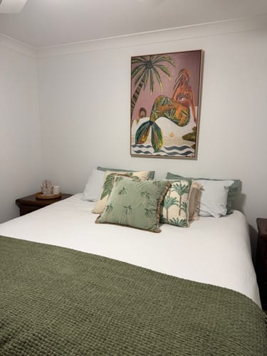 Release it To The Sea · Framed Canvas Wall Art framed in a customer's home - verified photo review