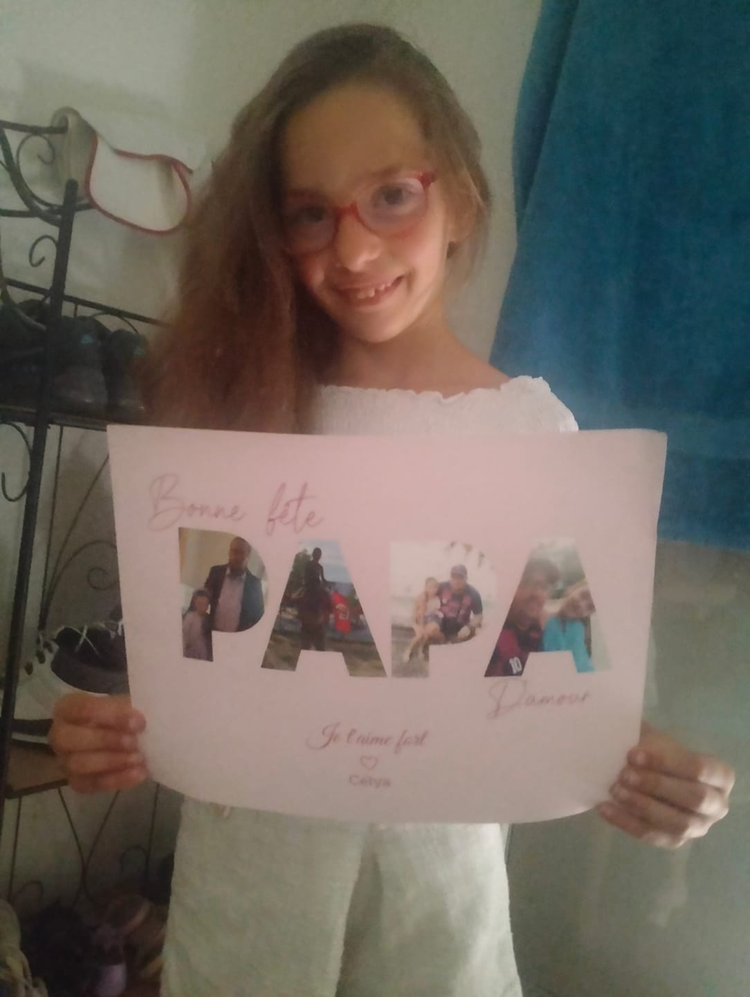 Customer photo review of Bonne fête Papa - Affiche Personnalisée