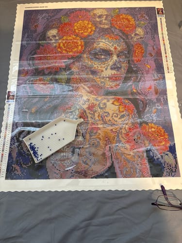Customer photo review of Floral Skull Empress (Diamond Painting)