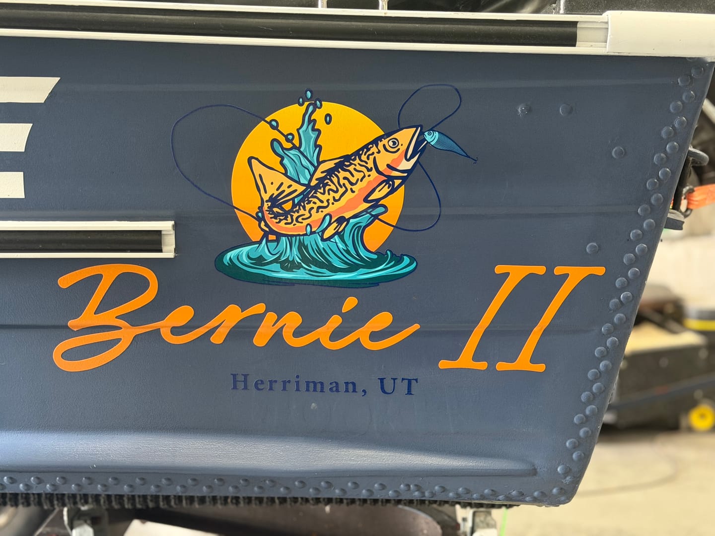 Customer photo review of Boat Logo Decal