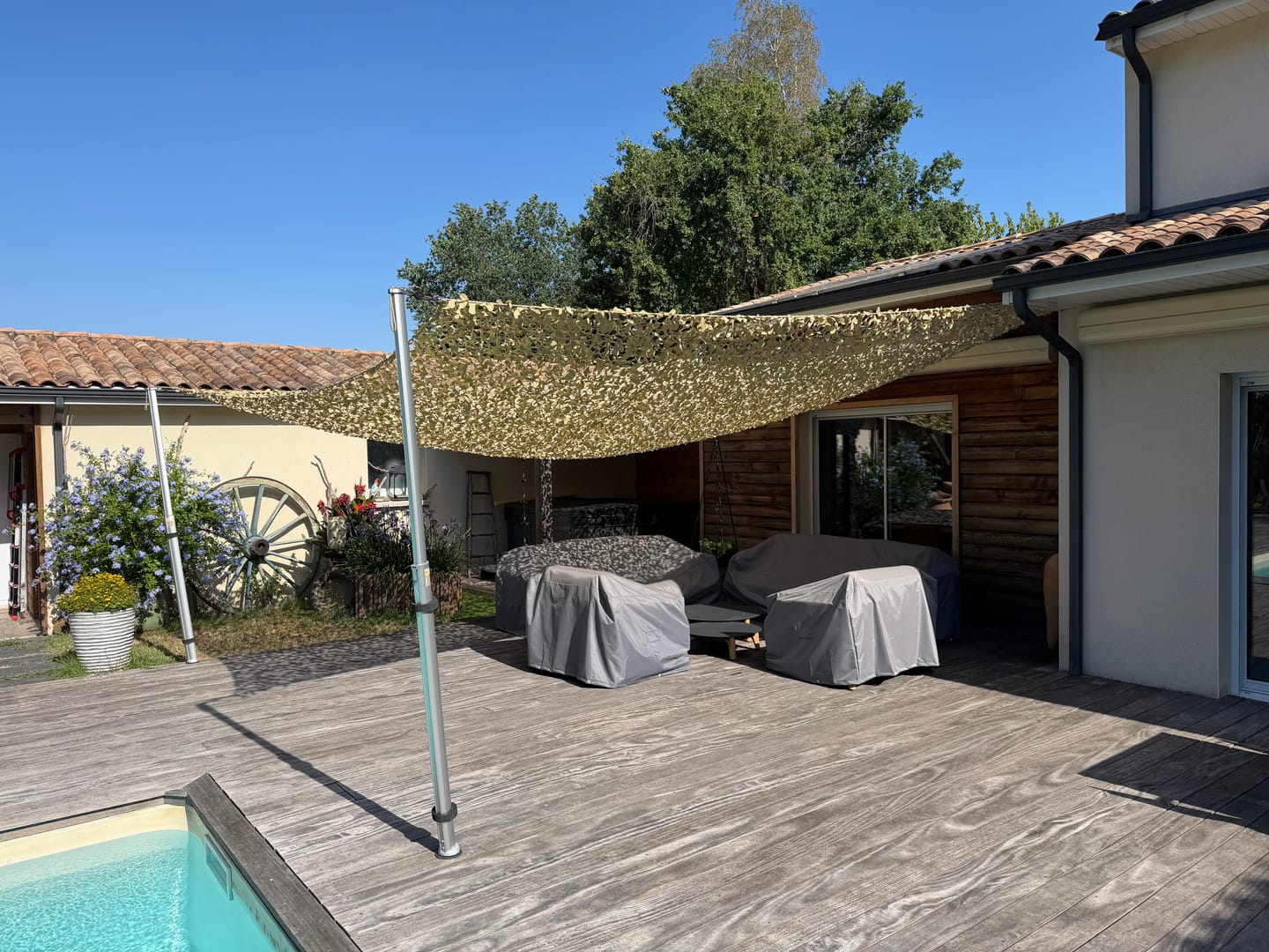 Customer photo review of Mât télescopique en aluminium pour Filet de Camouflage