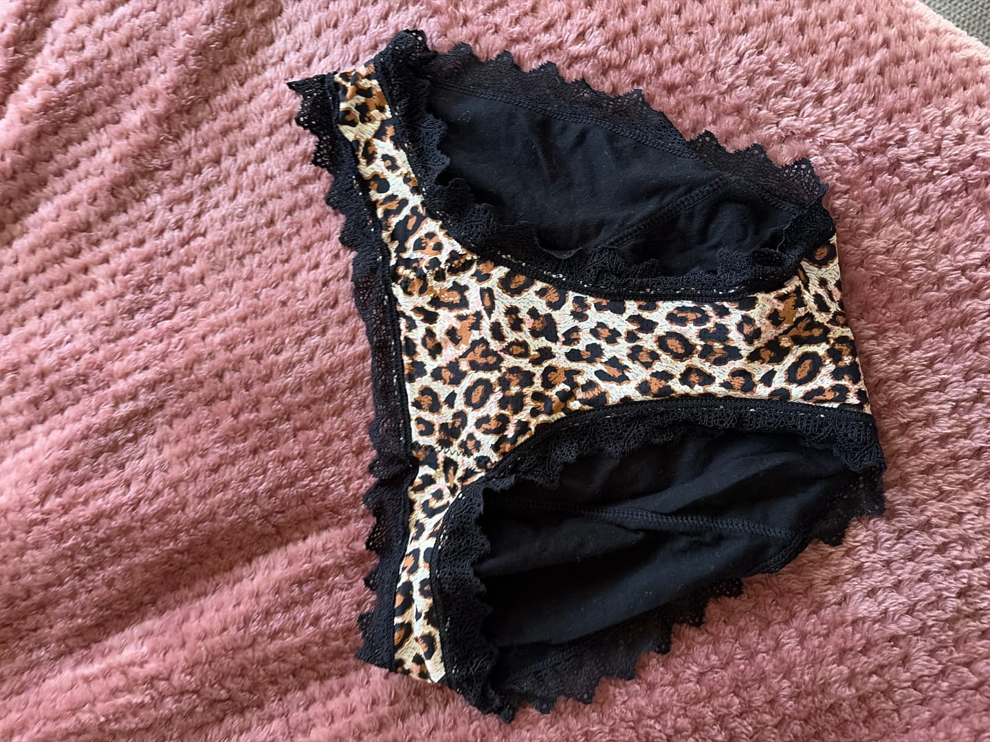 Customer photo review of Leopard Lace Period Undies