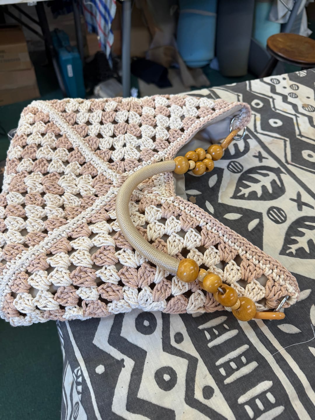 Customer photo review of Sunny Holiday shoulder bag crochet kit