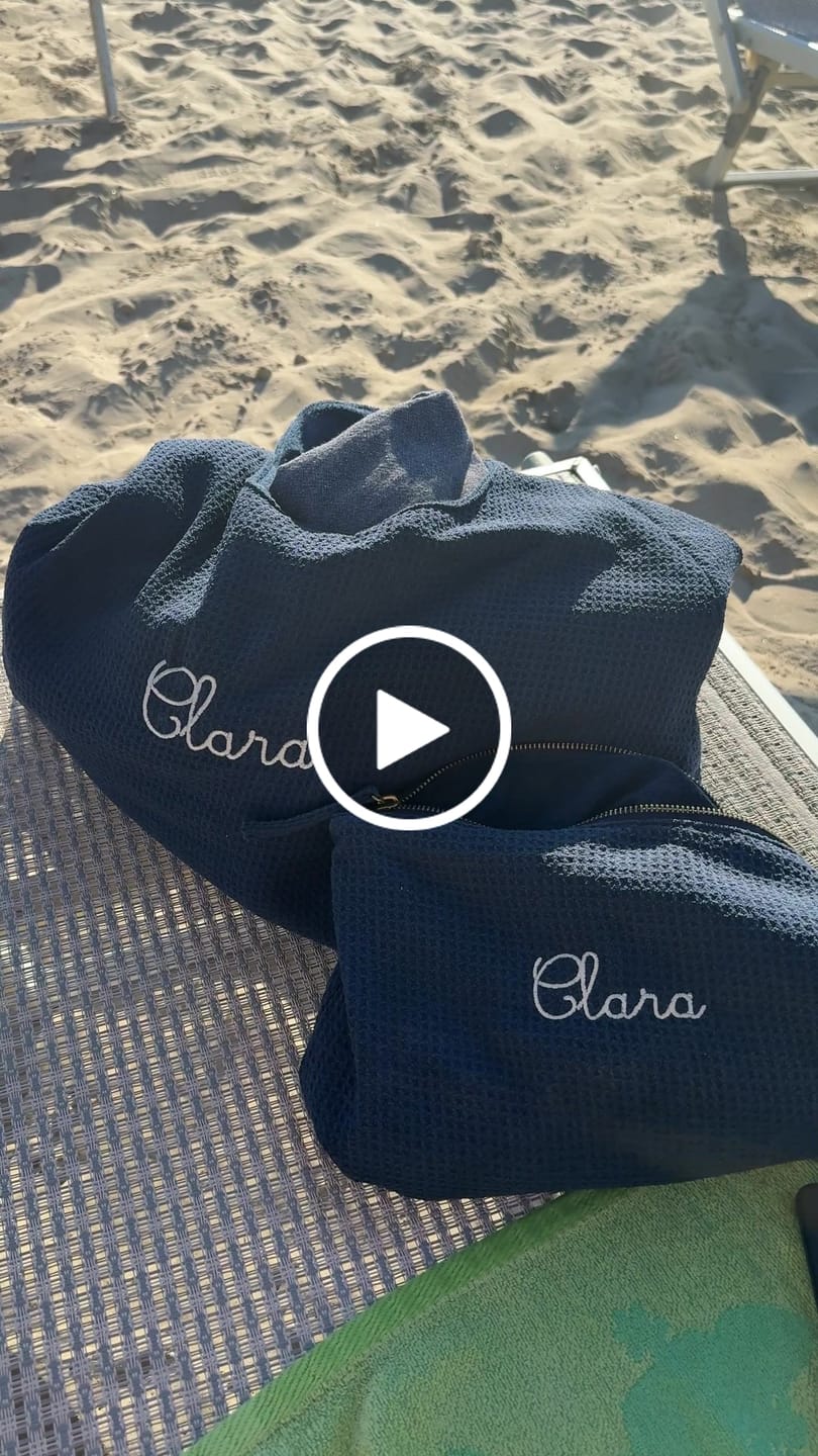 Customer video review of Borsa Nodo in Spugna - Blu Mare