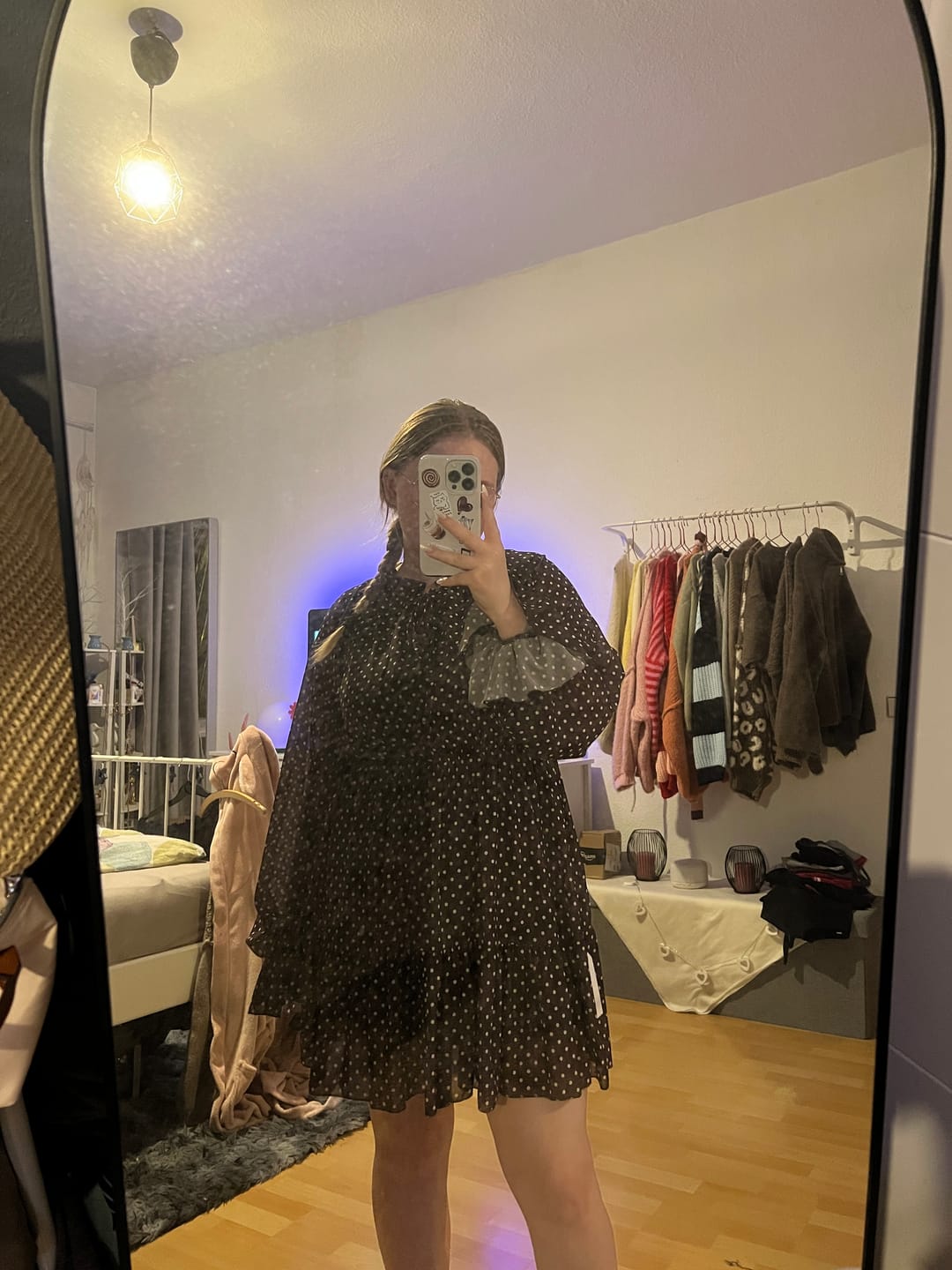 Customer photo review of Kleid Polka Dot Braun