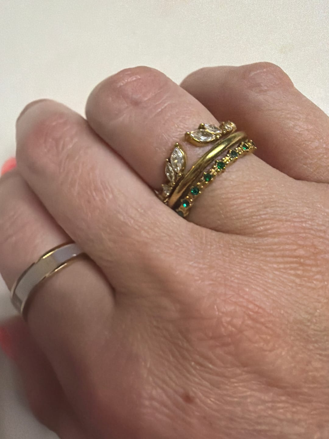Customer photo review of Marissa Emerald Green Layered Ring