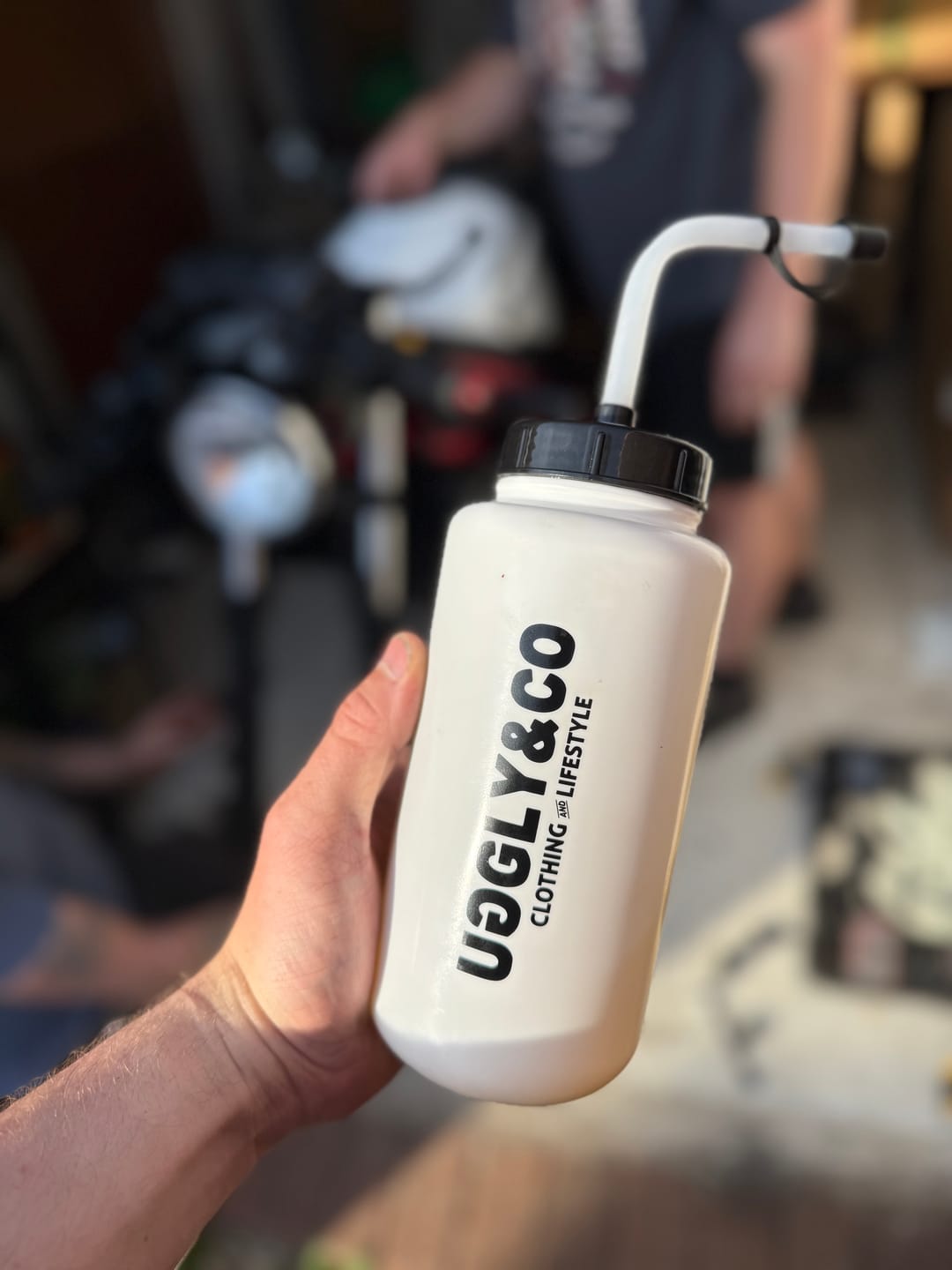 Customer photo review of Motorsport Straw Water Bottle