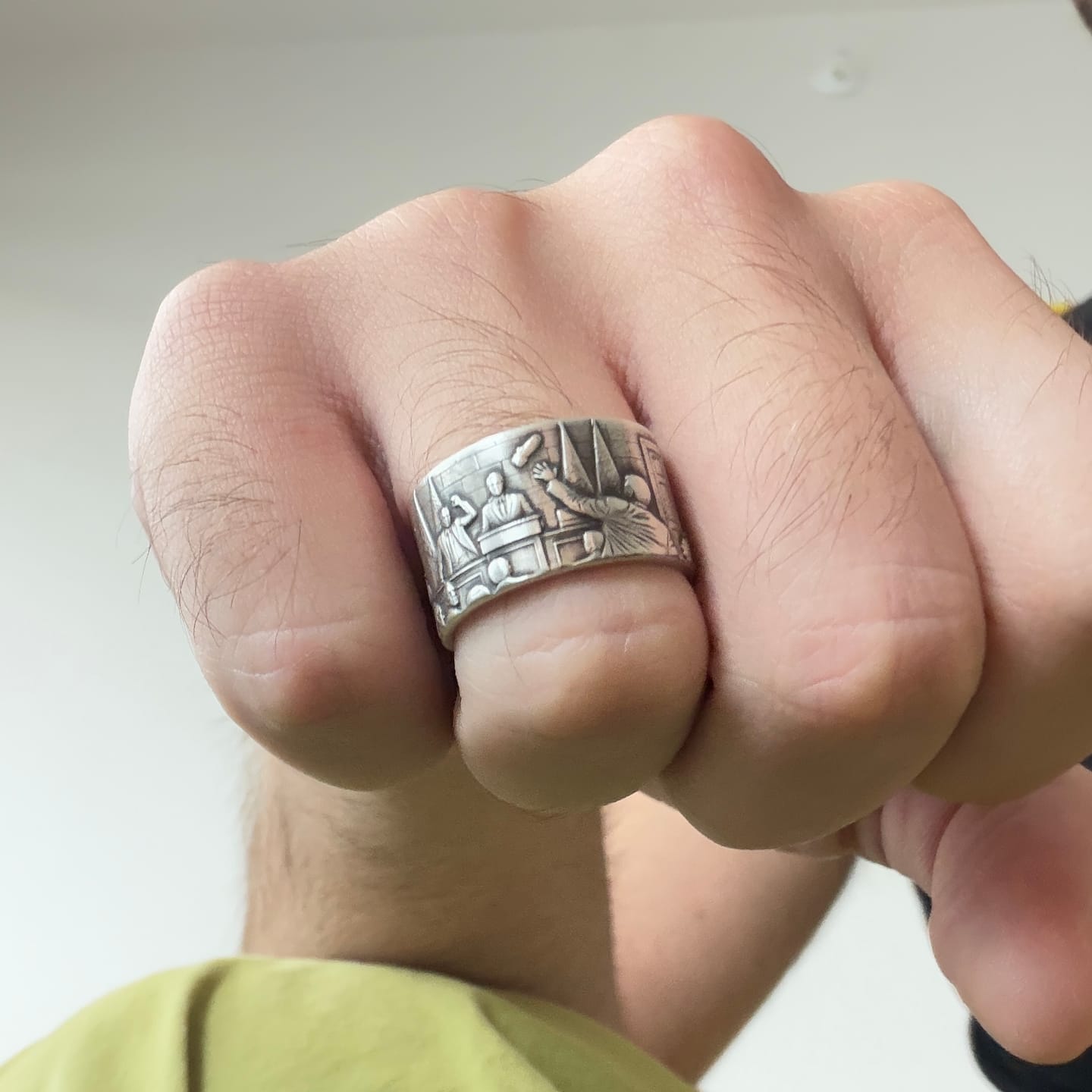 Customer photo review of The "Farewell Kiss" Ring -Oxidized 925 Sterling Silver or Stainless Steel