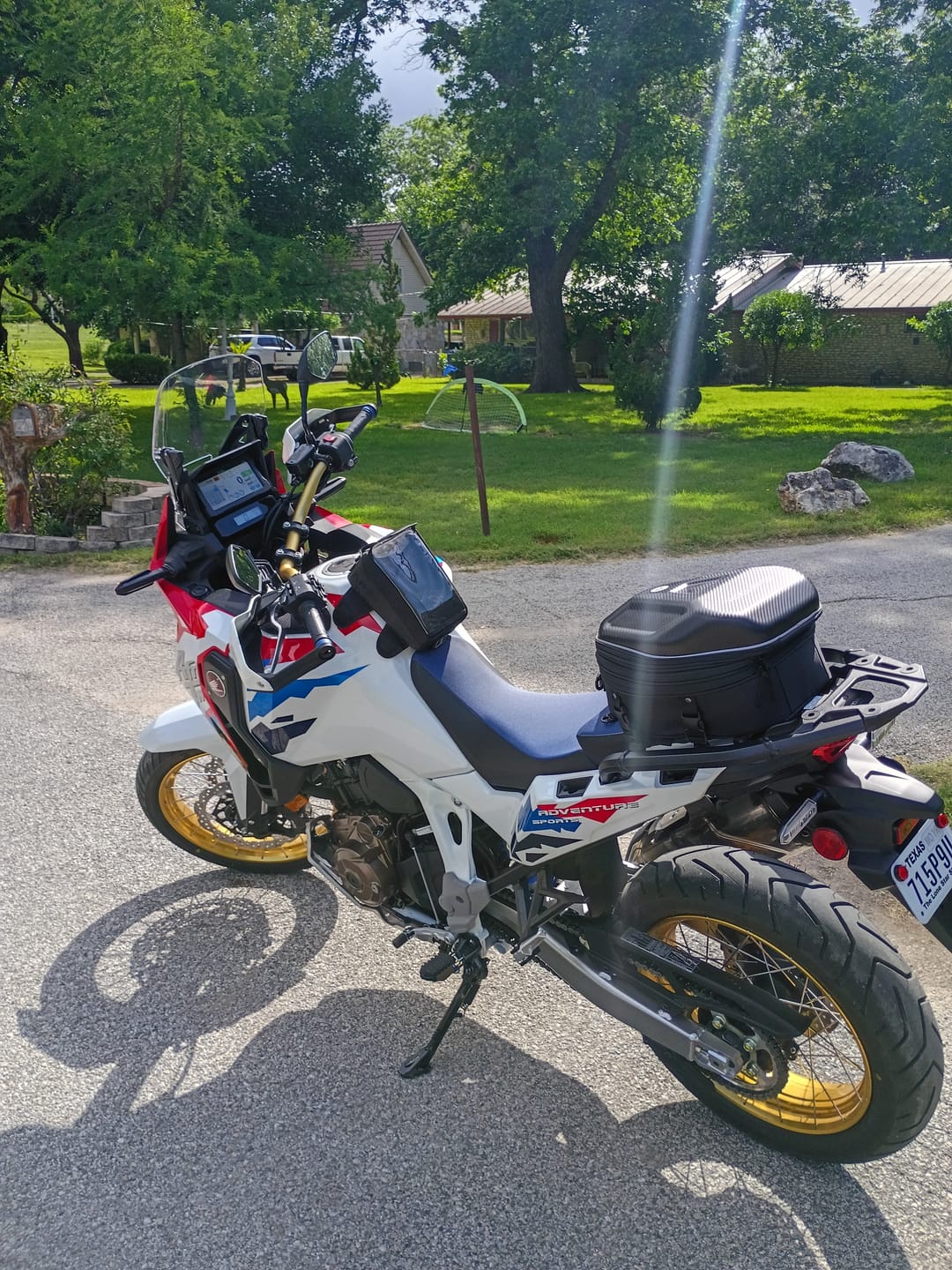 Customer photo review of Hard Shell Motorcycle Rear Seat Bag