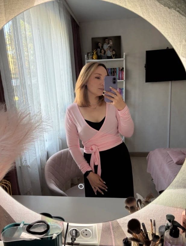 Customer photo review of Ballet Wrap Top