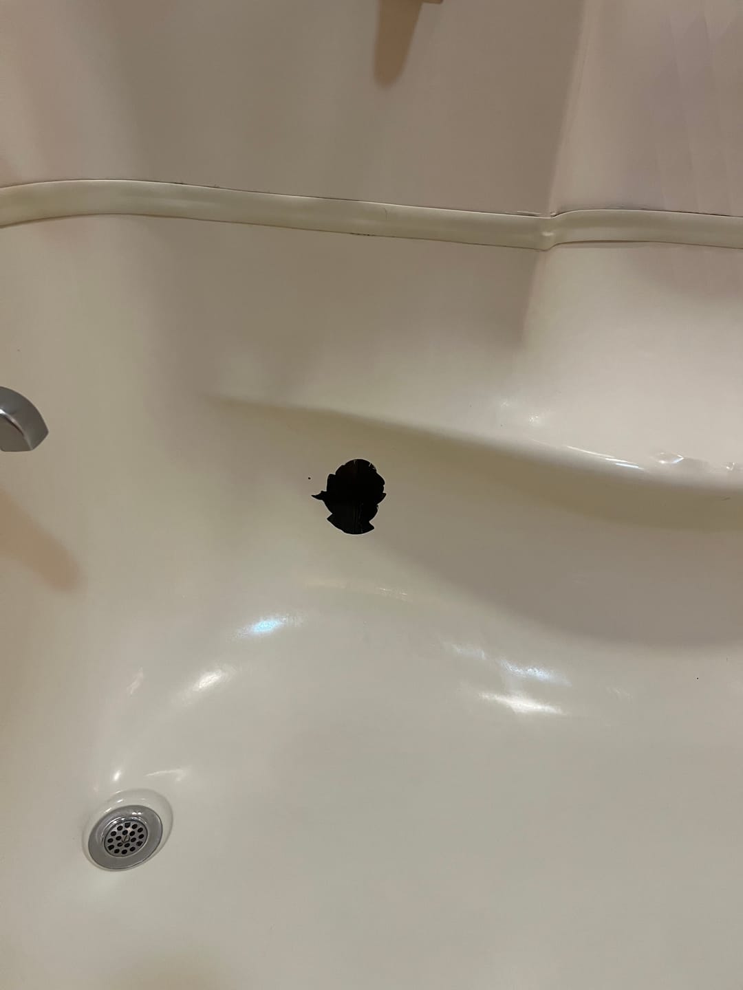 Customer photo review of Large Wall Damage - Tub and Shower Repair Kit