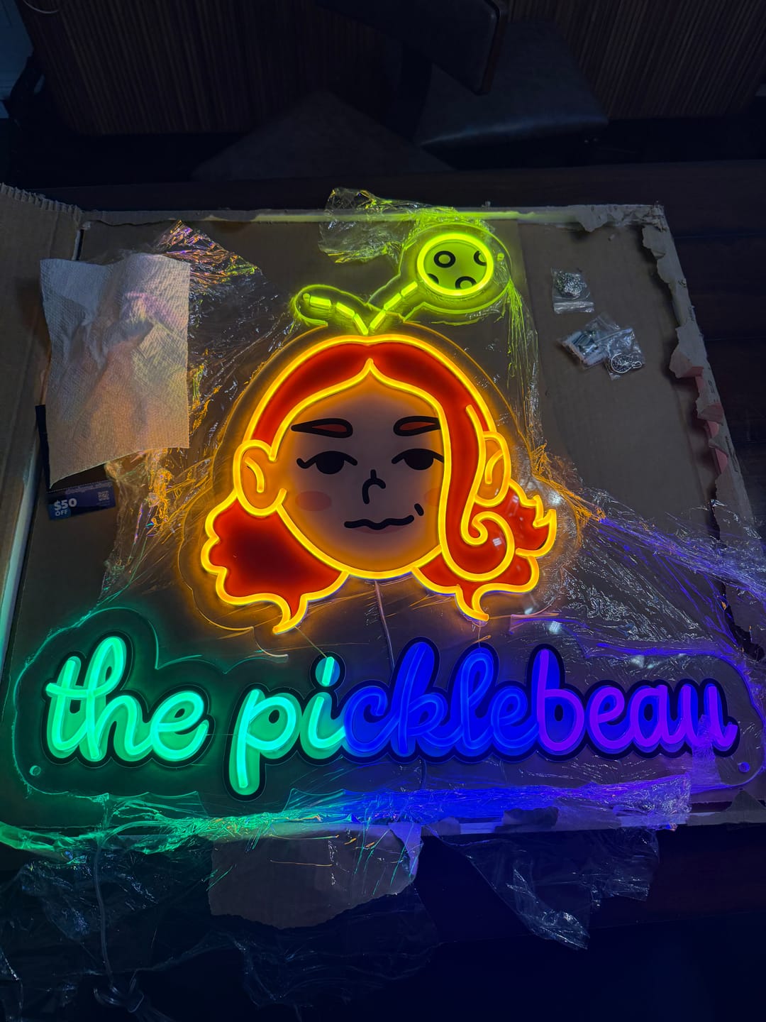 Customer photo review of thepicklebeau - Premium Neon Artwork