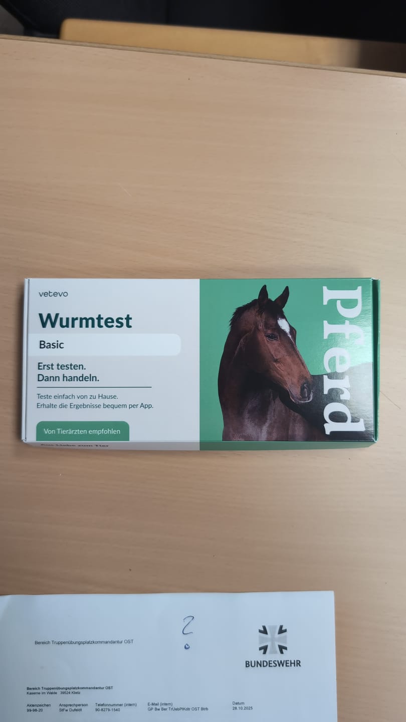 Customer photo review of Wurmtest Basic Pferd