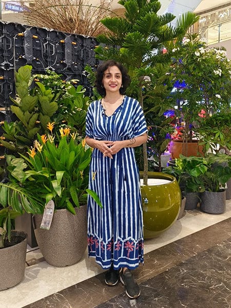 Customer photo review of Mrignayani Dabu Fit & Flare Maxi Dress