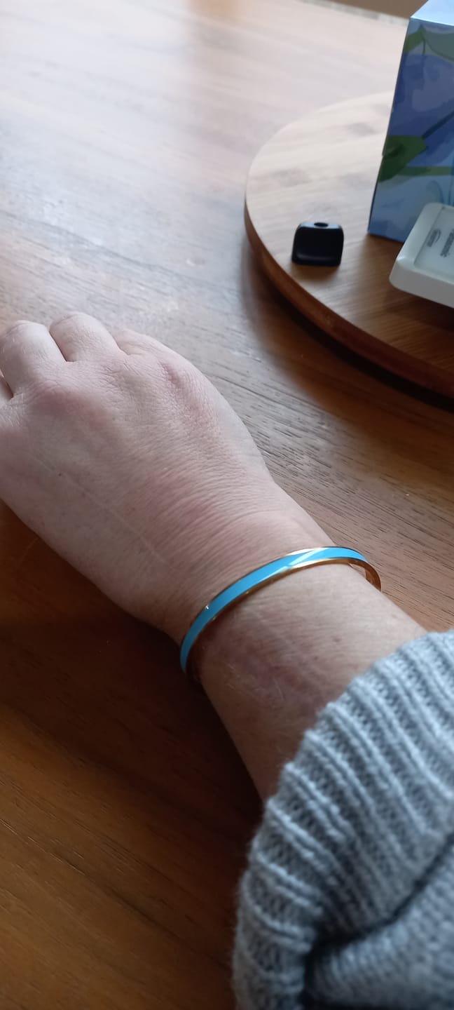Customer photo review of This Too Shall Pass Color Cuff Bracelet