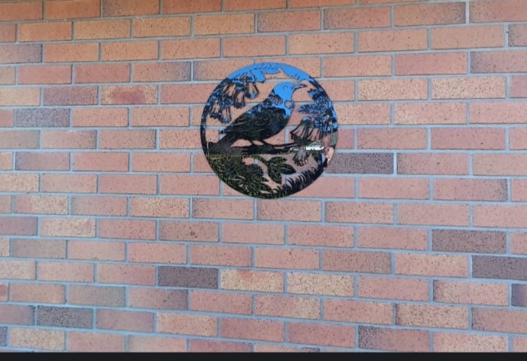 Customer photo review of Kōwhai Tūī Wall Art
