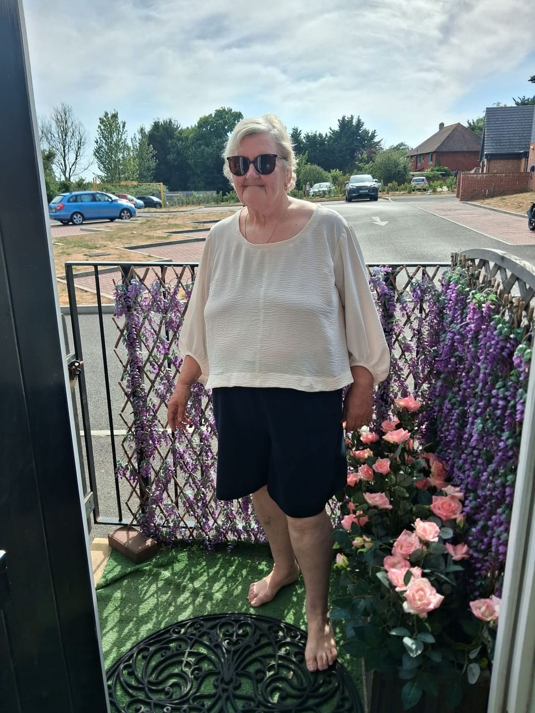 Customer photo review of Plain Italian Stretch Crepe Polyester Fabric