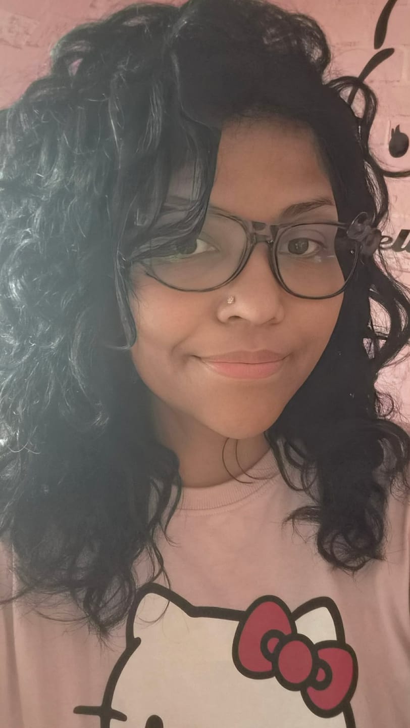 Customer photo review of Kitten Eyeglasses