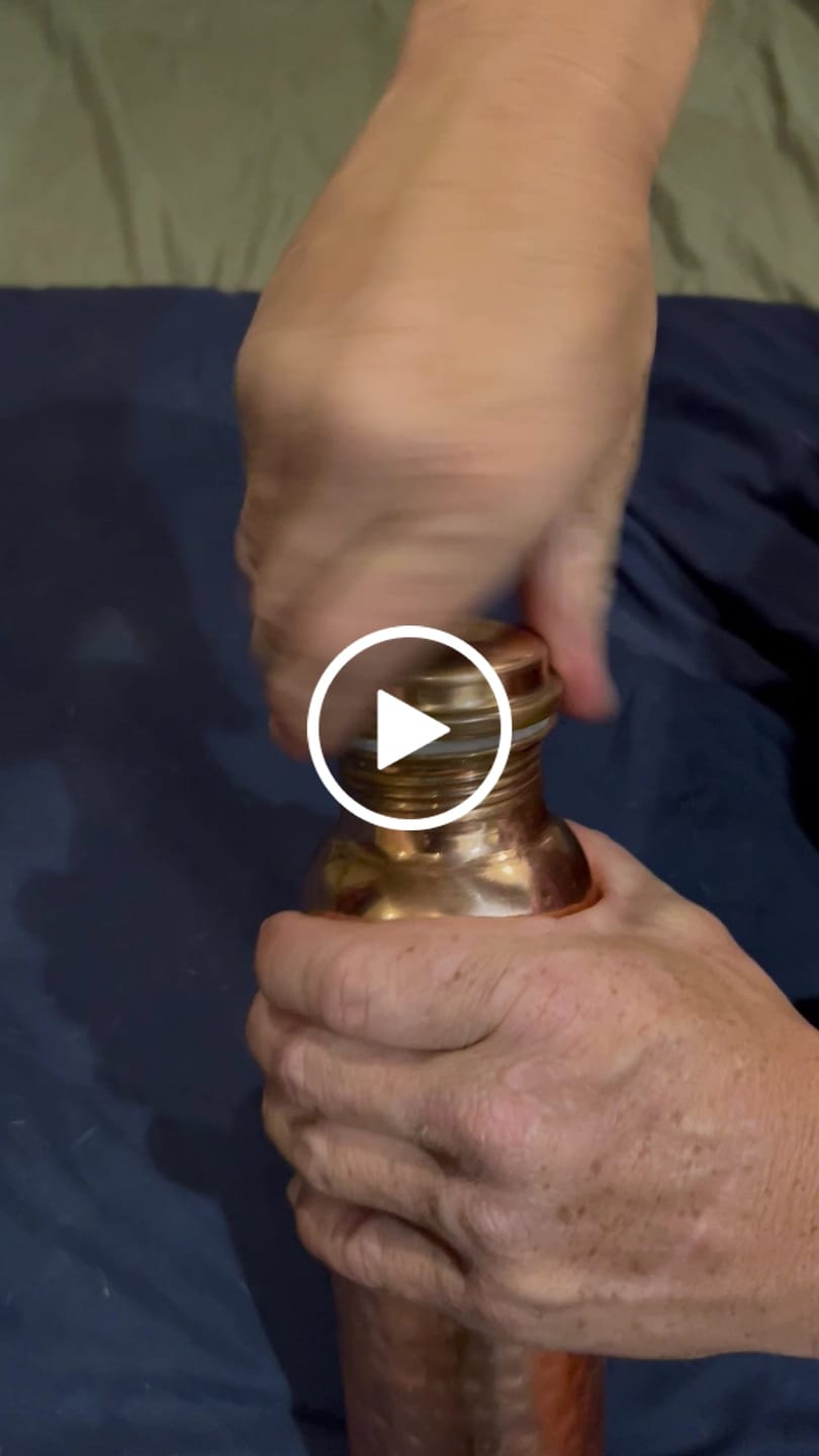 Customer video review of Himalayan Ayurvedic Pure Copper Bottle