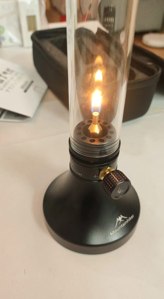 Customer photo review of Mountain guest search banner gas lamp camping gas lamp lighting outdoor camp tent atmosphere lamp gas lamp candle lamp