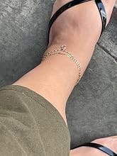 Customer photo review of Personalisiertes Fußkettchen mit Initiale