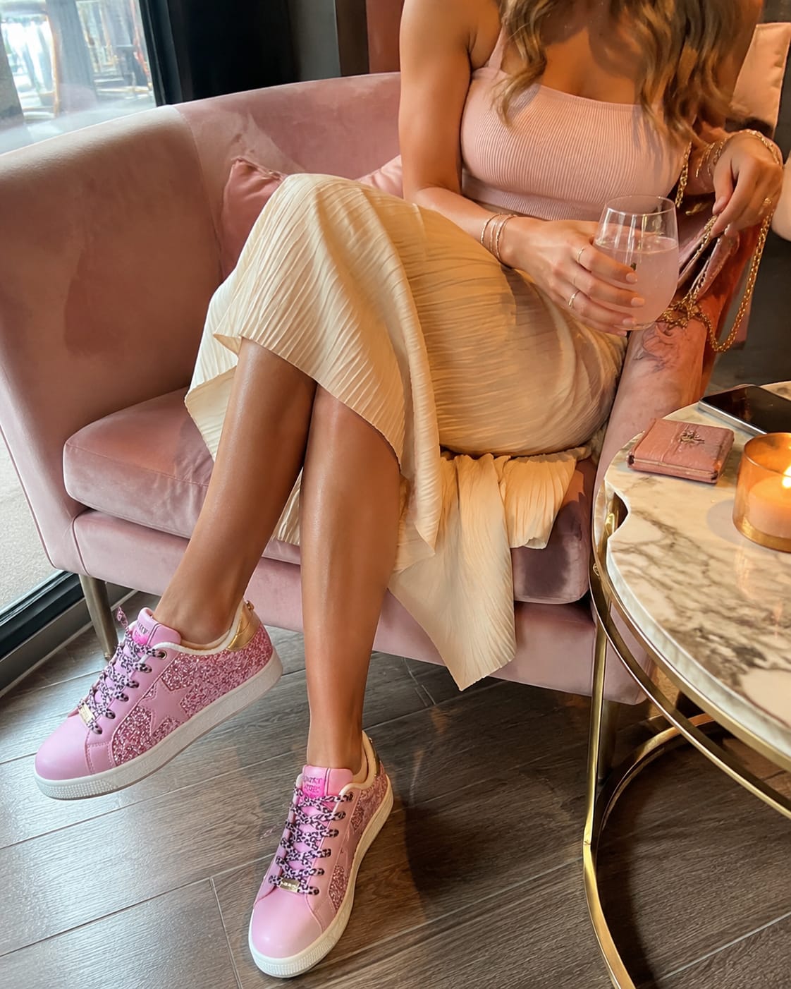 Customer photo review of Lucky Step Star Glitter Sneakers