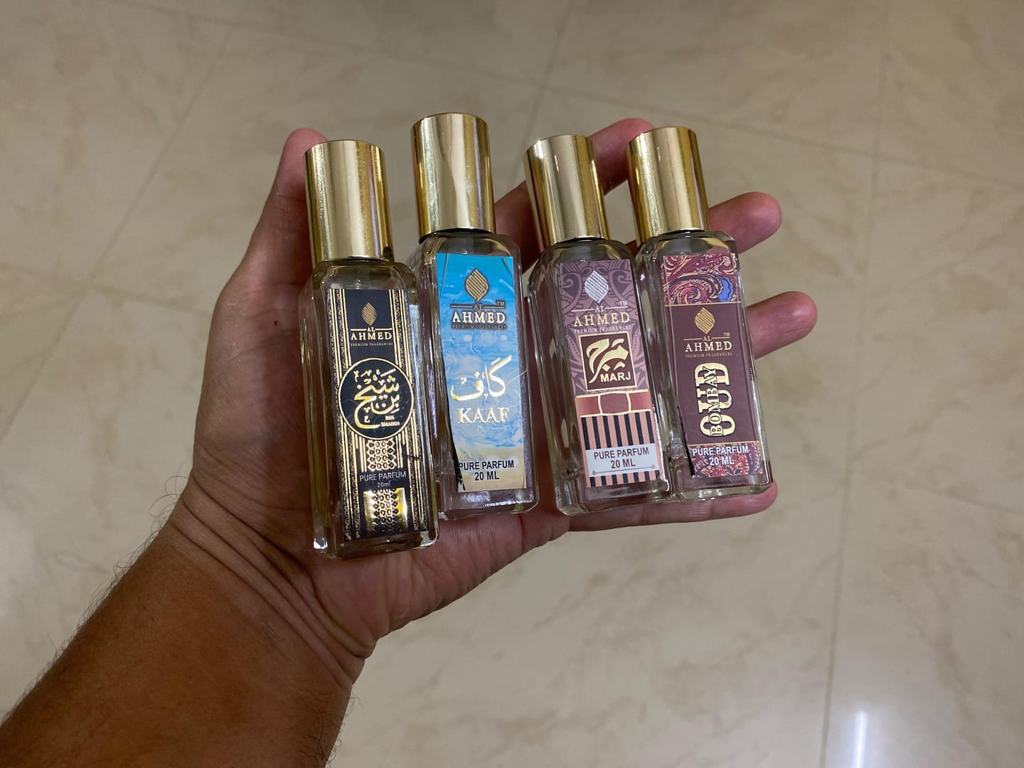 Customer photo review of AL AHMED 20ML SIGNATURE COMBO SET – KAAF | MARJ | BOMBAY OUD | BIN SHAIKH