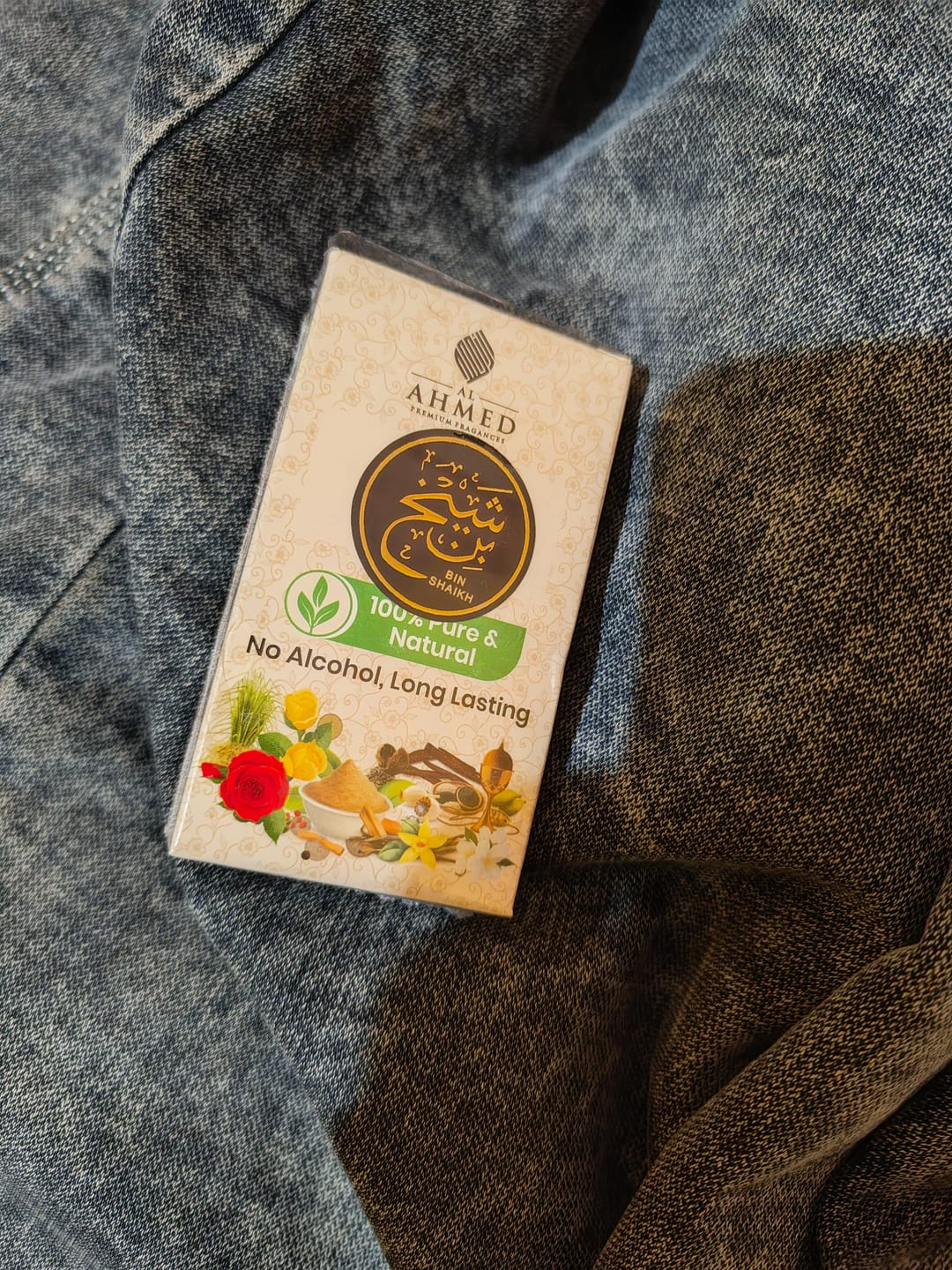 Customer photo review of Bin Shaikh  By Al Ahmed (25ml) | LONG LASTING FRAGRANCE PERFUME FOR MEN AND WOMEN | 100% ALCOHOL FREE ATTAR PERFUME | 25ml | Free 6ml Roll on Empty Bottle