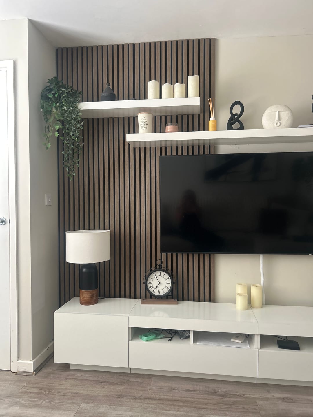 Customer photo review of Walnut Acoustic Wall Panel