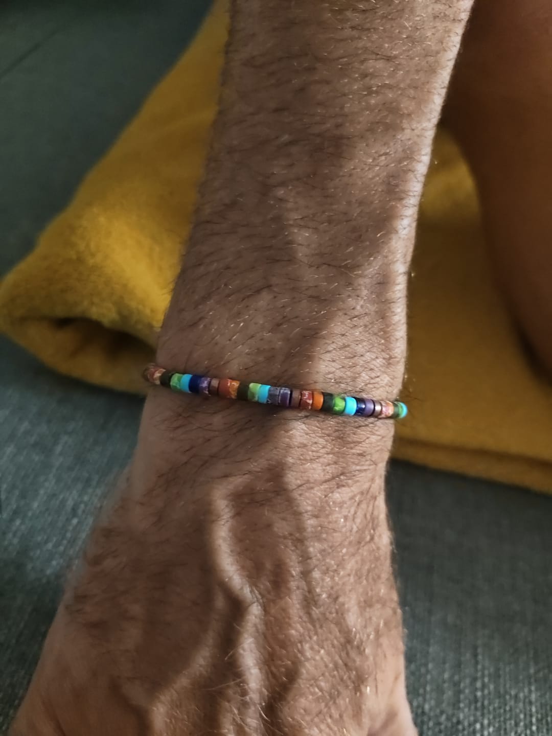 Customer photo review of 7 Chakren Energiearmband aus Jaspis