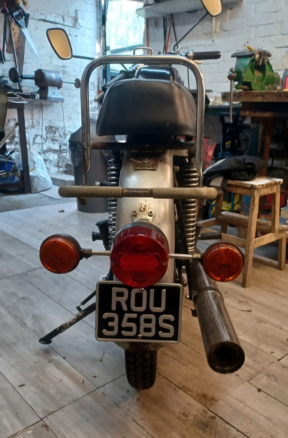 Customer photo review of Classic Metal Pressed 7×5 Motorbike Number Plate