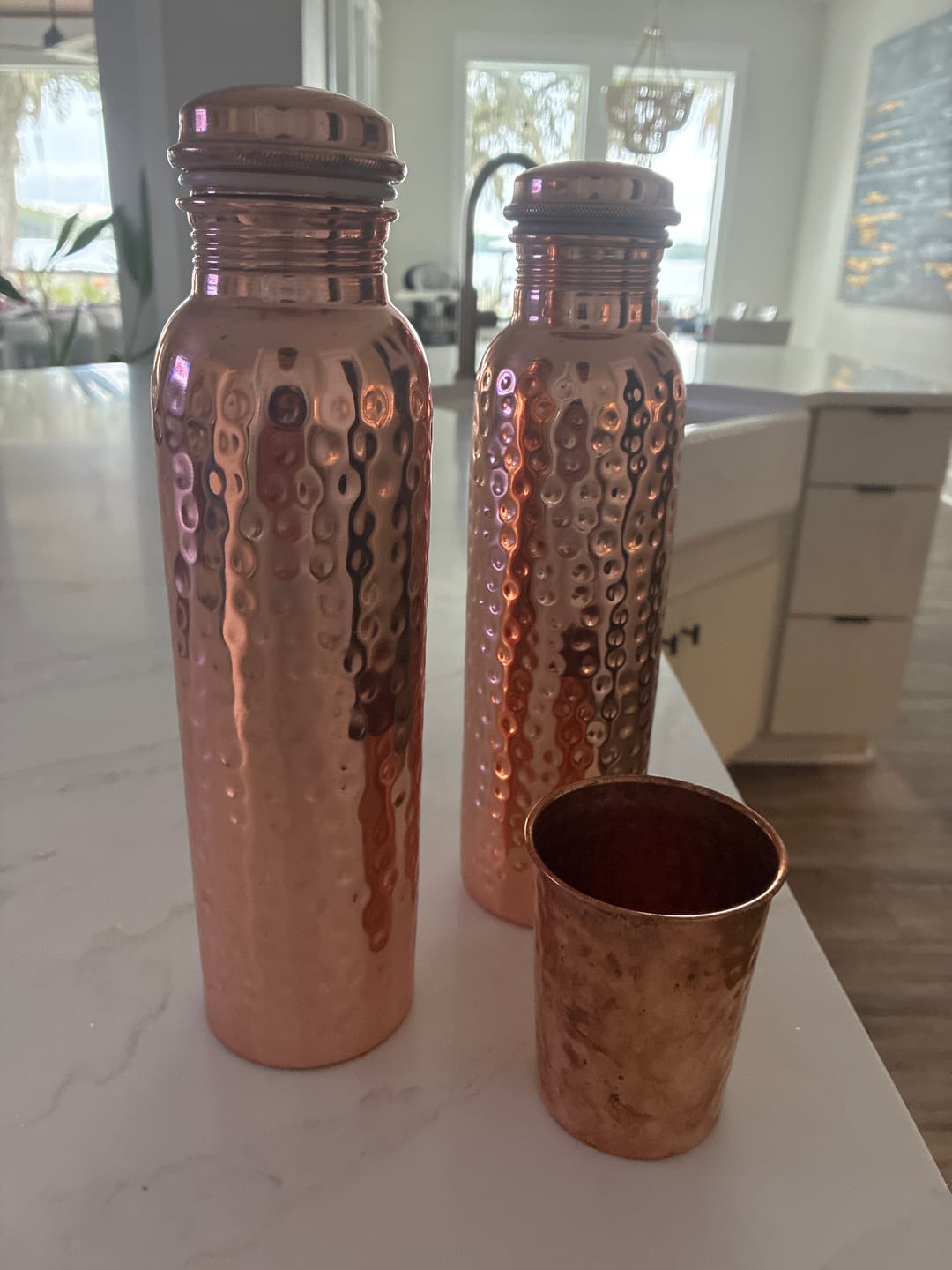 Customer photo review of Himalayan Ayurvedic Pure Copper Bottle