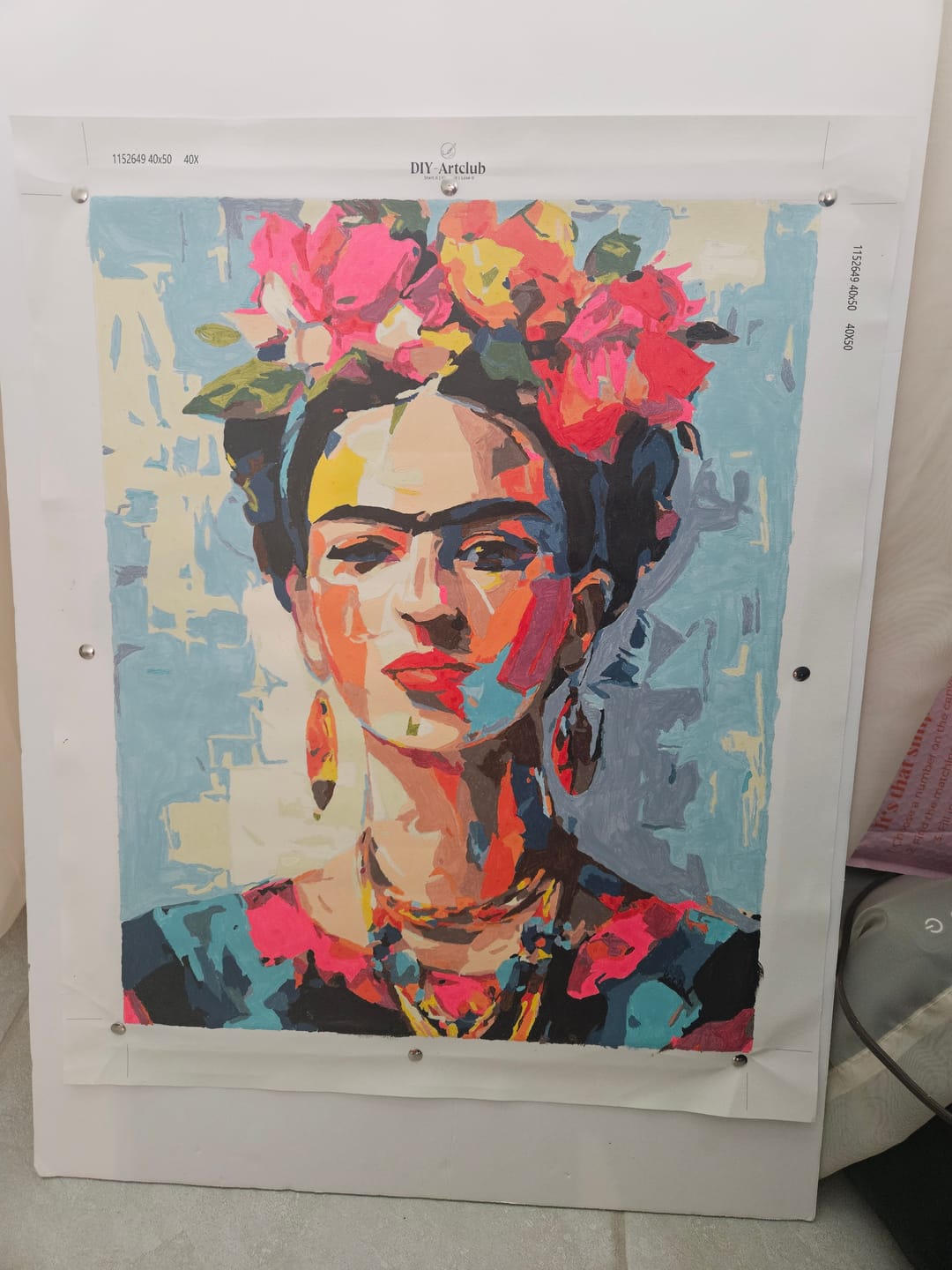Customer photo review of Expressive Frida | Paint by Number