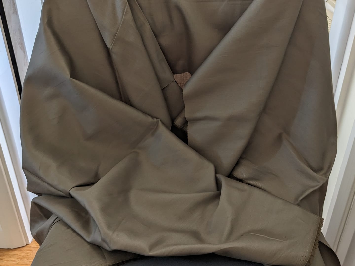 Customer photo review of Plain 100% Cotton Satin Fabric