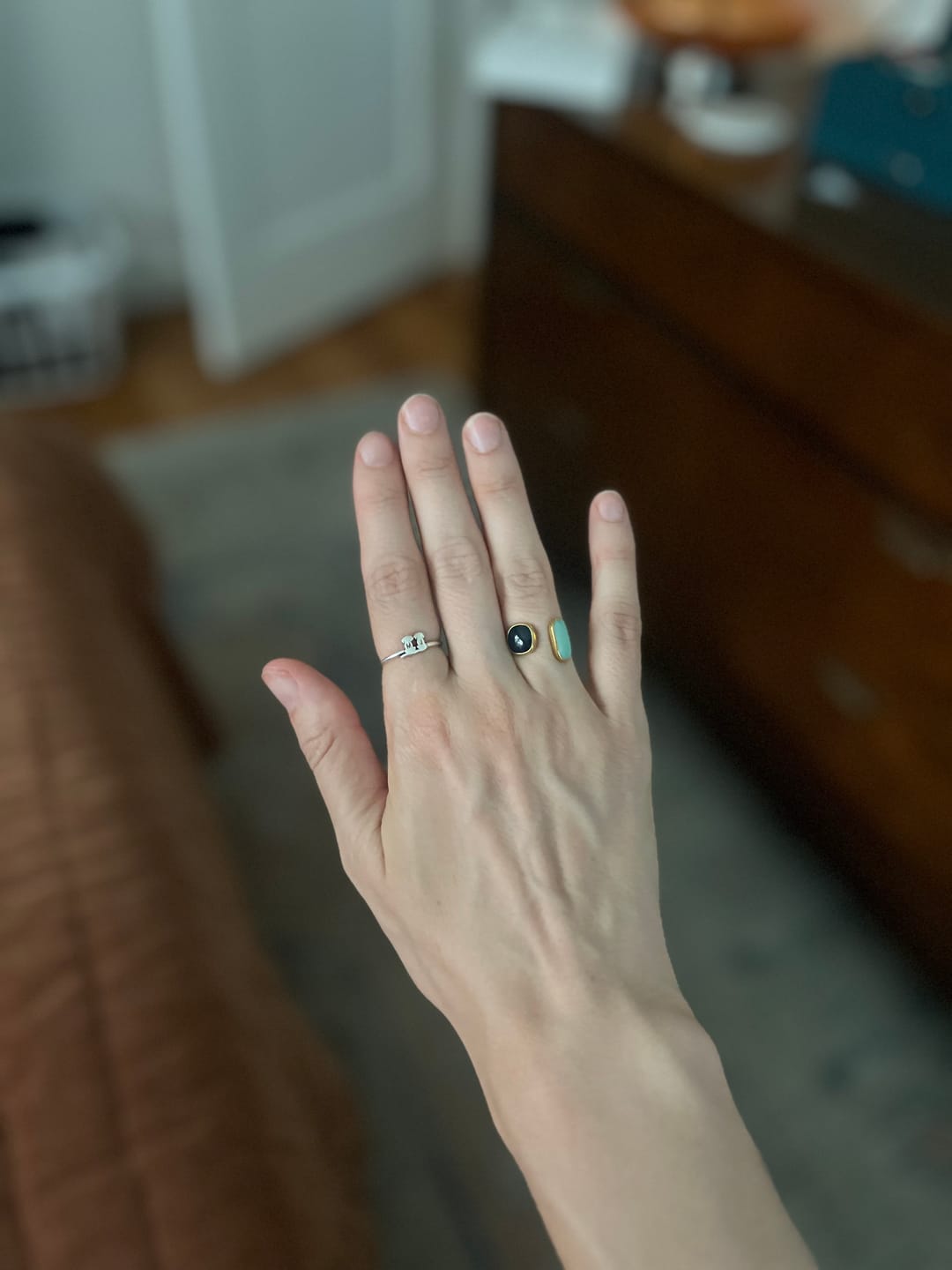 Customer photo review of Aquamarine Wrap Ring