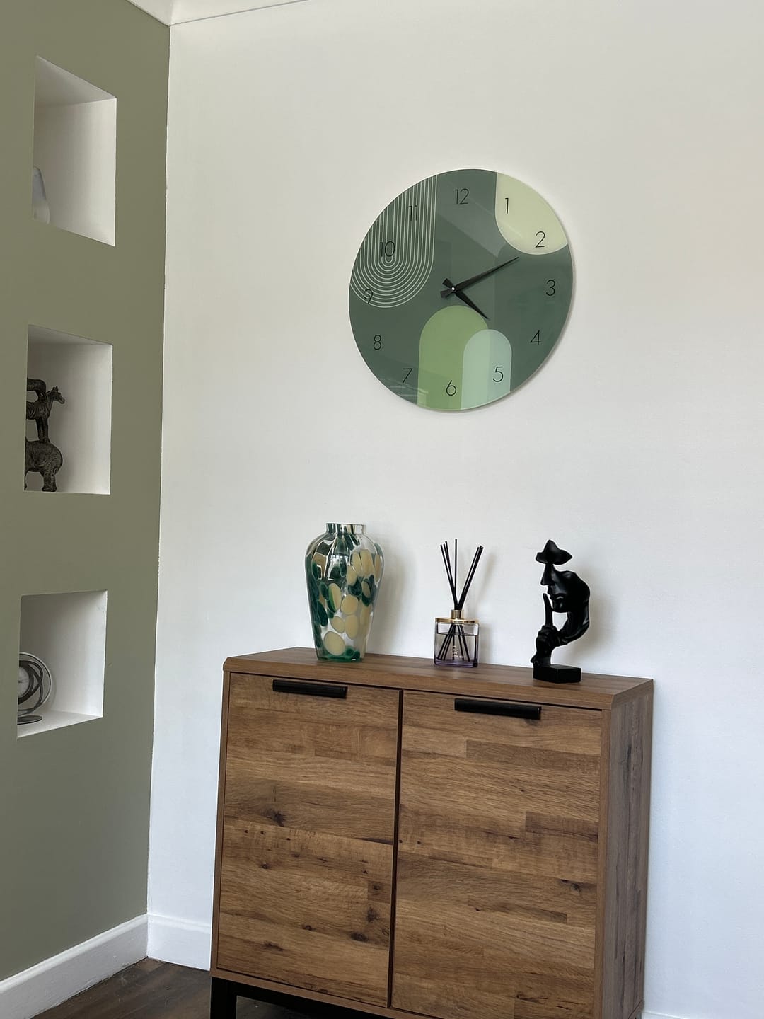 Customer photo review of Puffy Khaki - Glass Wall Clock