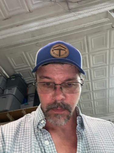 Customer photo review of Premium Custom Leather Patch Hats (Wholesale)