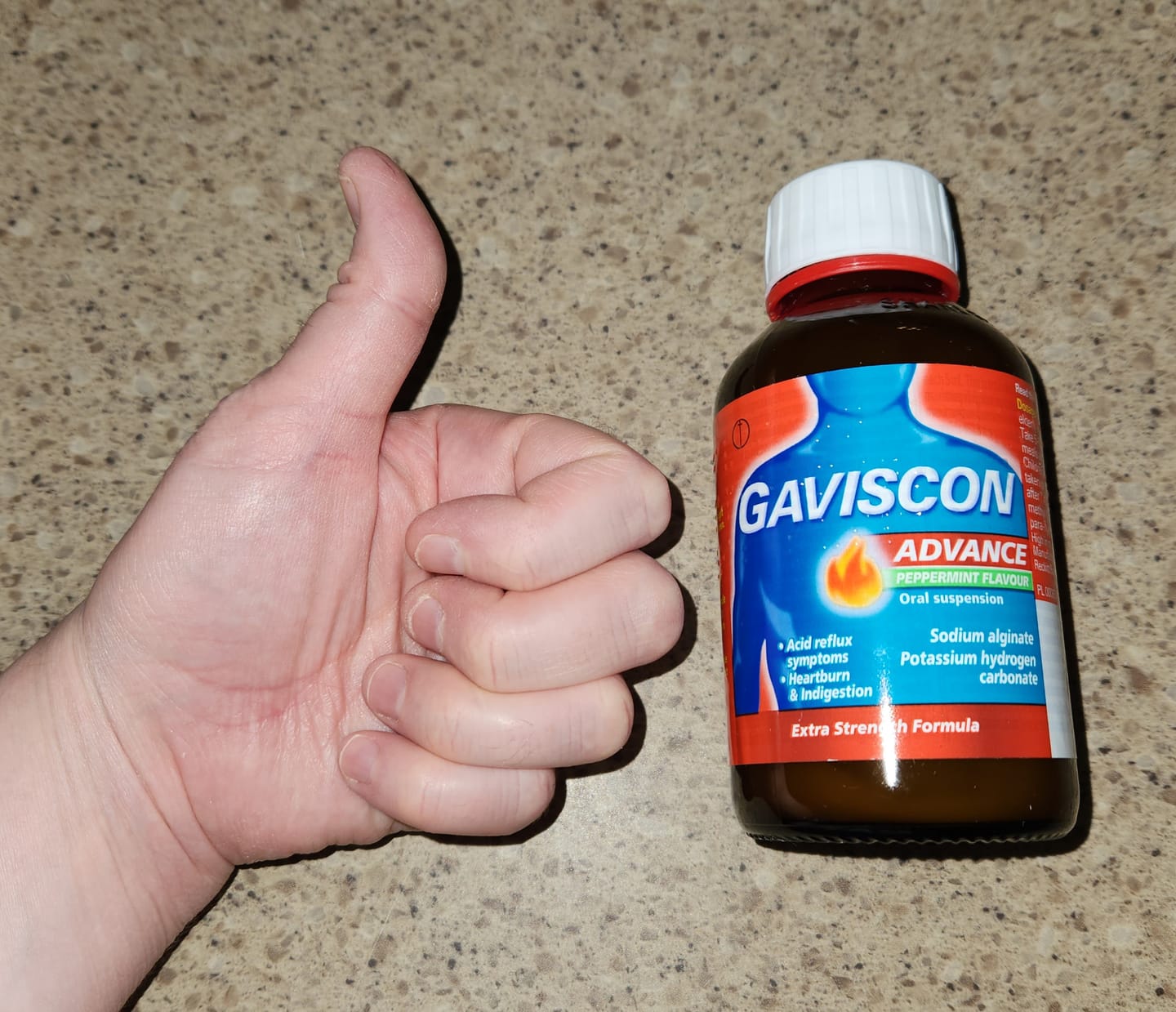 Customer photo review of Gaviscon Advance Peppermint Flavour Oral Suspension, 250ml 6 Pack